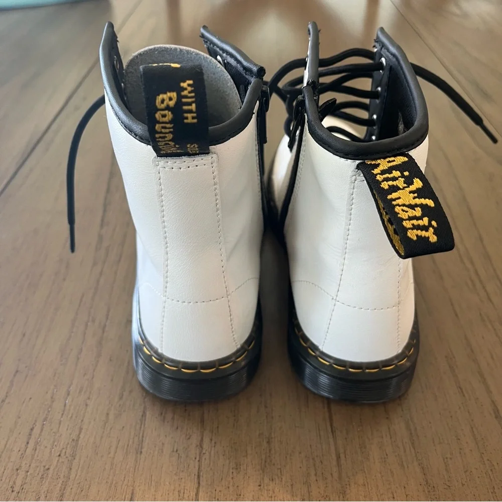 Doc Martens Girls White Boots - Picture 5 of 7